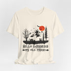 Hello Darkness My Old Friend T-Shirt | Hippie Halloween Gift
