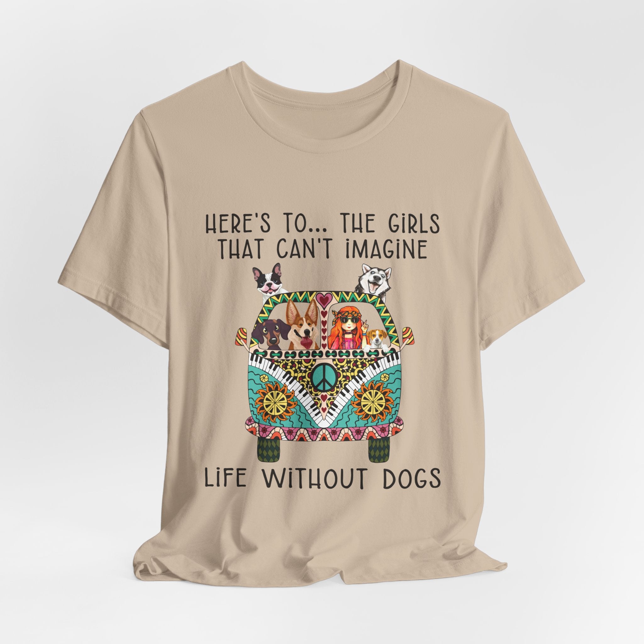 Girls Can't Imagine Life Without Dogs T-Shirt | Dog Mom Gift