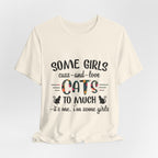 Some Girls Cuss and Love Cats T-Shirt | Crazy Cat Lady Gift