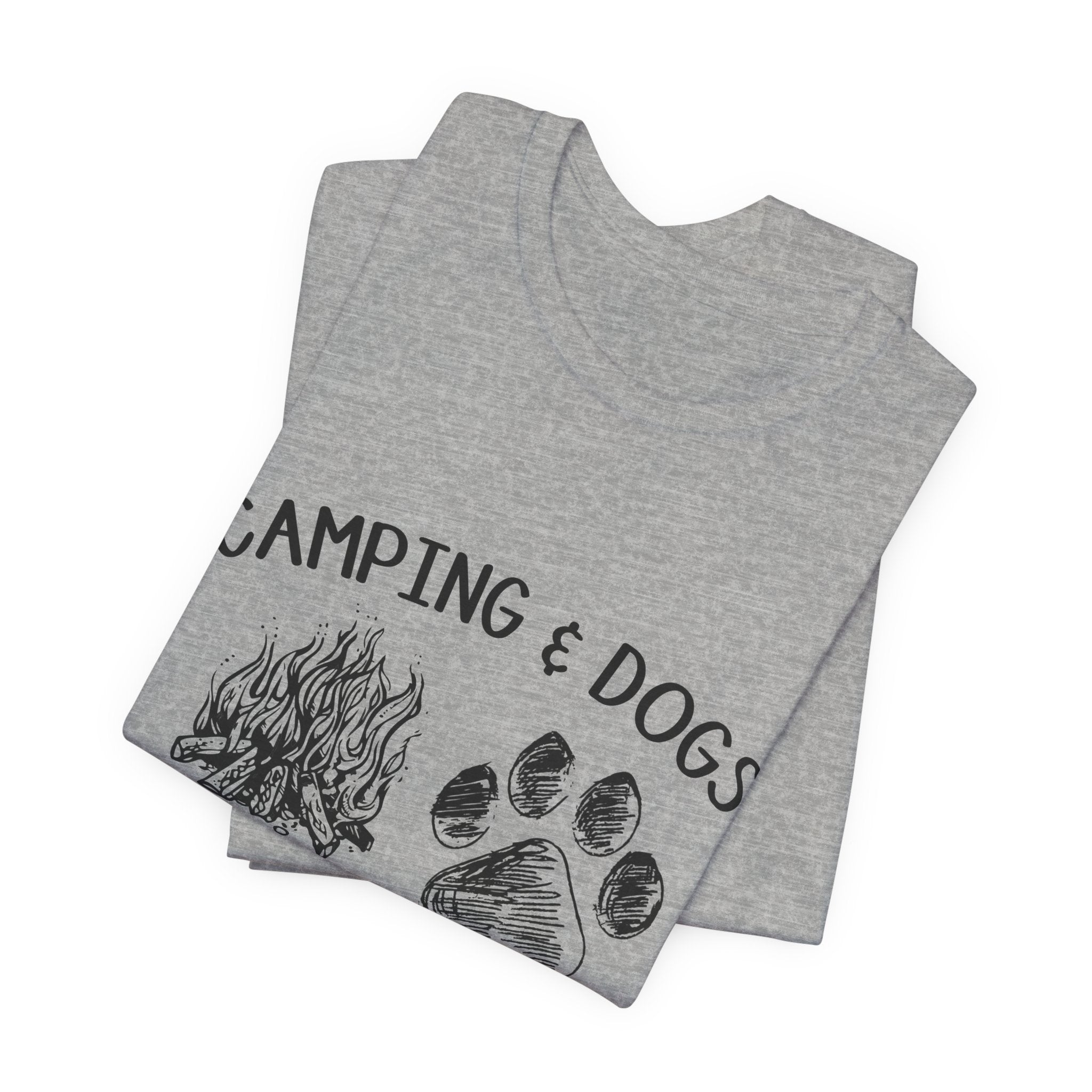 Camping & Dogs Make Me Happy T-Shirt | Dog Lover Gift