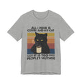 Coffee & My Cat T-Shirt | Introvert Cat Lover Gift