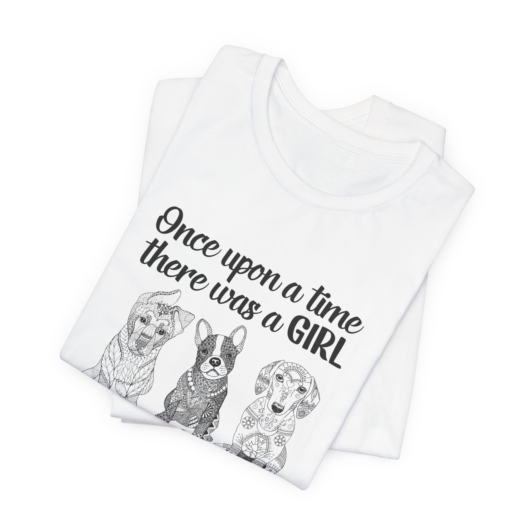 Girl Loved Dogs & Tattoos T-Shirt | Dog Lover Gift for Her