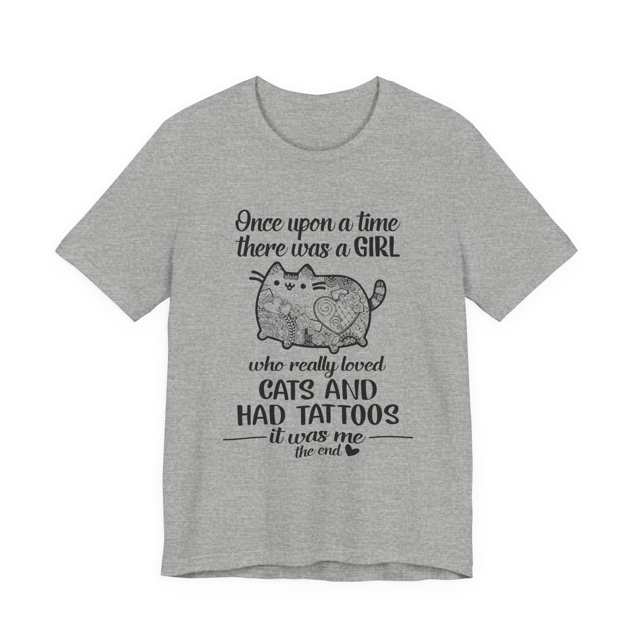 Once Upon a Time Cat & Tattoos T-Shirt | Tattooed Cat Lover Gift