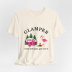 GLAMPER I Camp With Style T-Shirt | Glamping Lover Gift