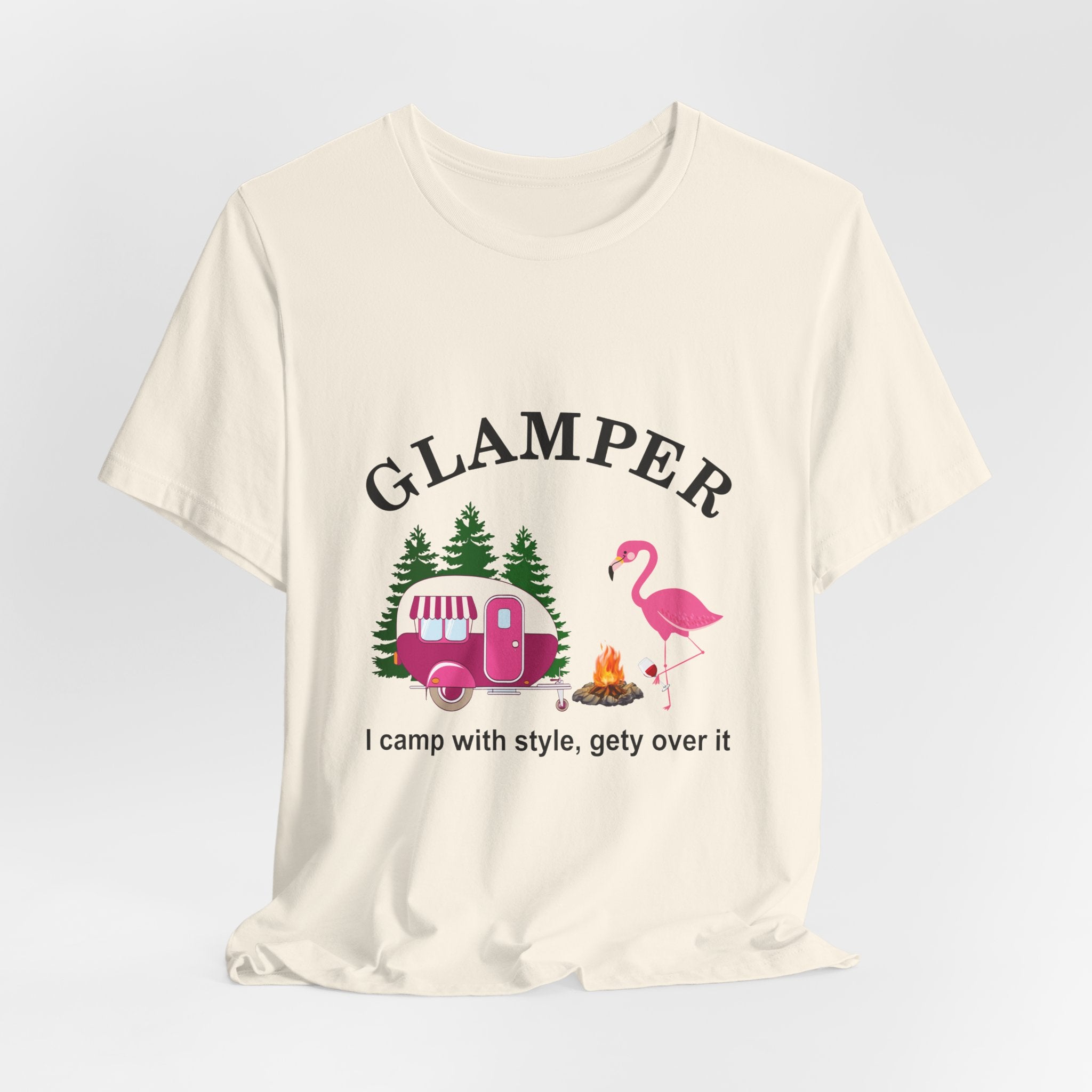GLAMPER I Camp With Style T-Shirt | Glamping Lover Gift