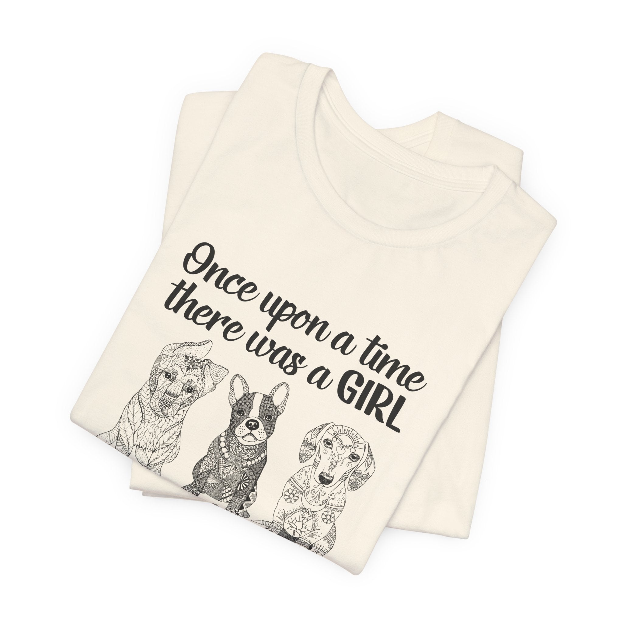 Girl Loved Dogs & Tattoos T-Shirt | Dog Lover Gift for Her