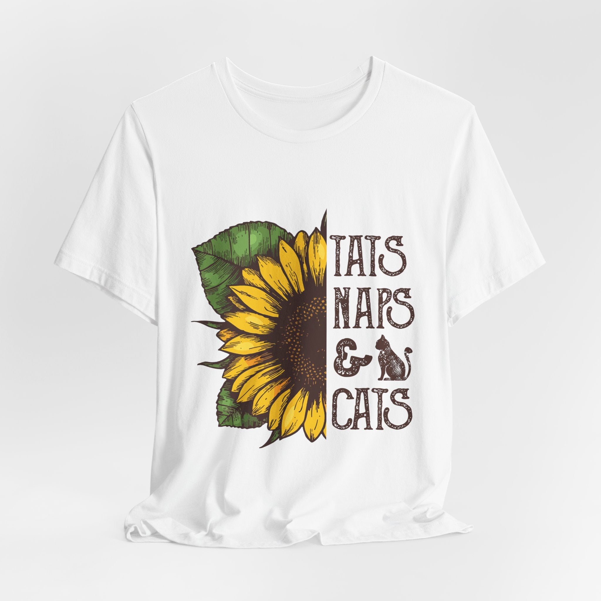 Sunflower TAIS NAPS & CAIS Tee | Cat Lover Gift