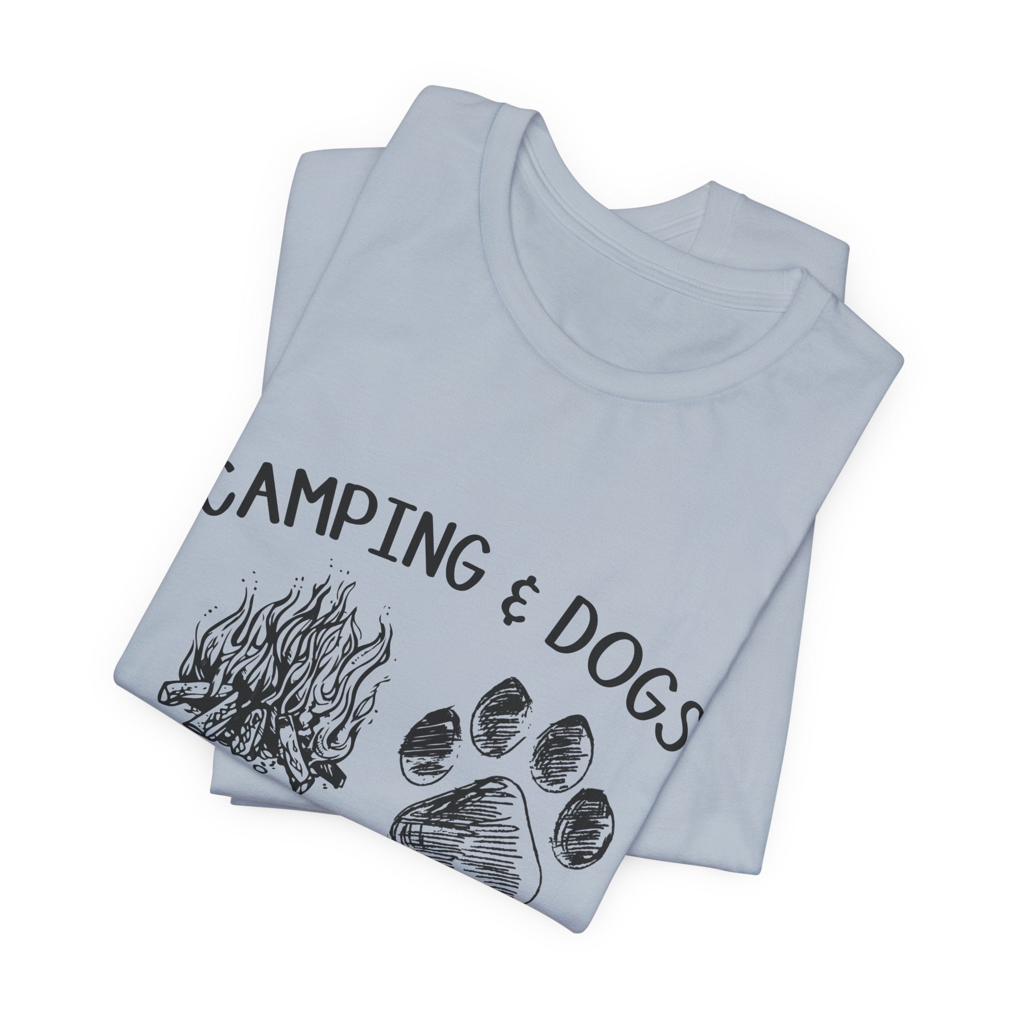 Camping & Dogs Make Me Happy T-Shirt | Dog Lover Gift