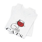 Cats And Wine Make Everything Fine T-Shirt | Cat Lover Gift