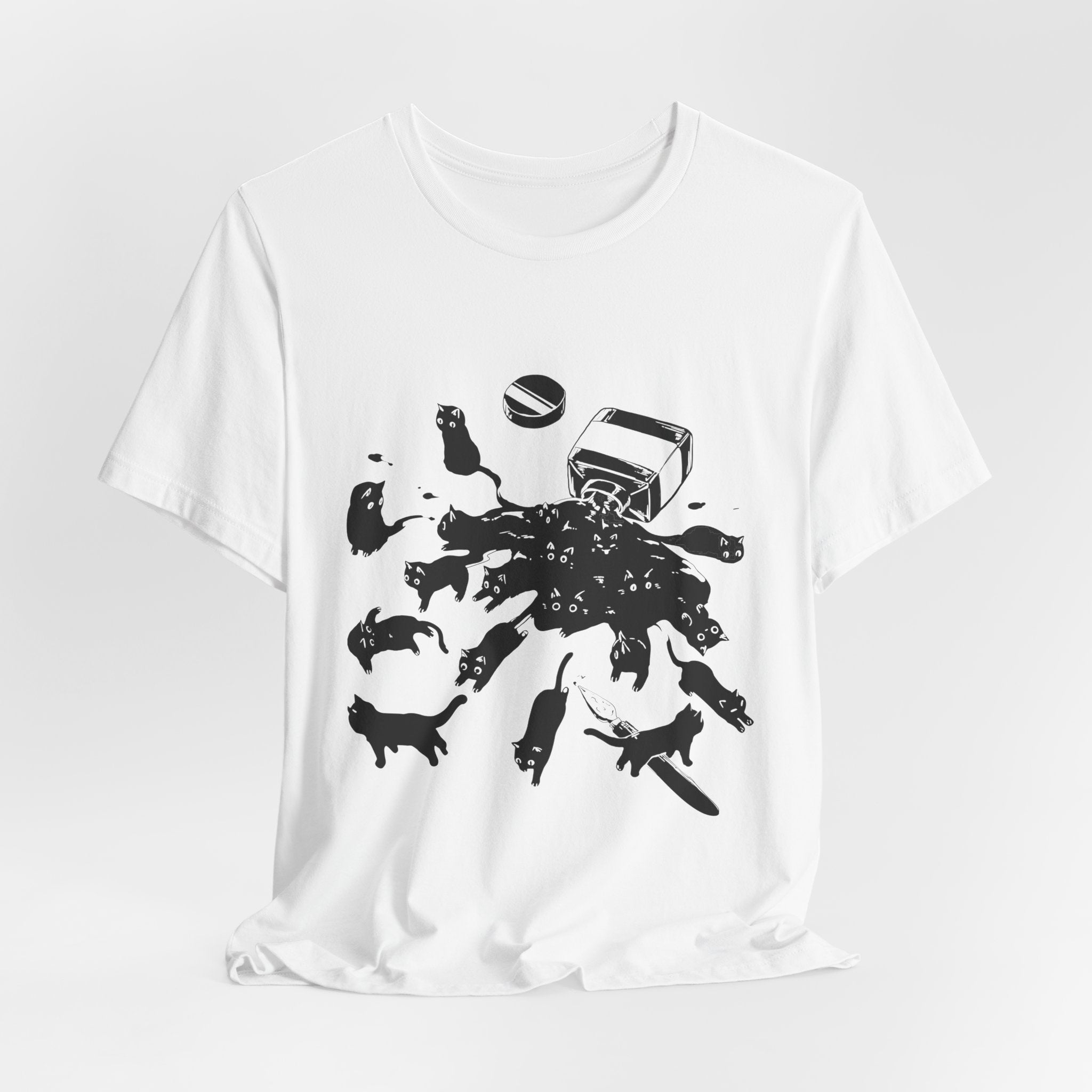 Mischievous Ink Cats T-Shirt | Cat Lover Gift
