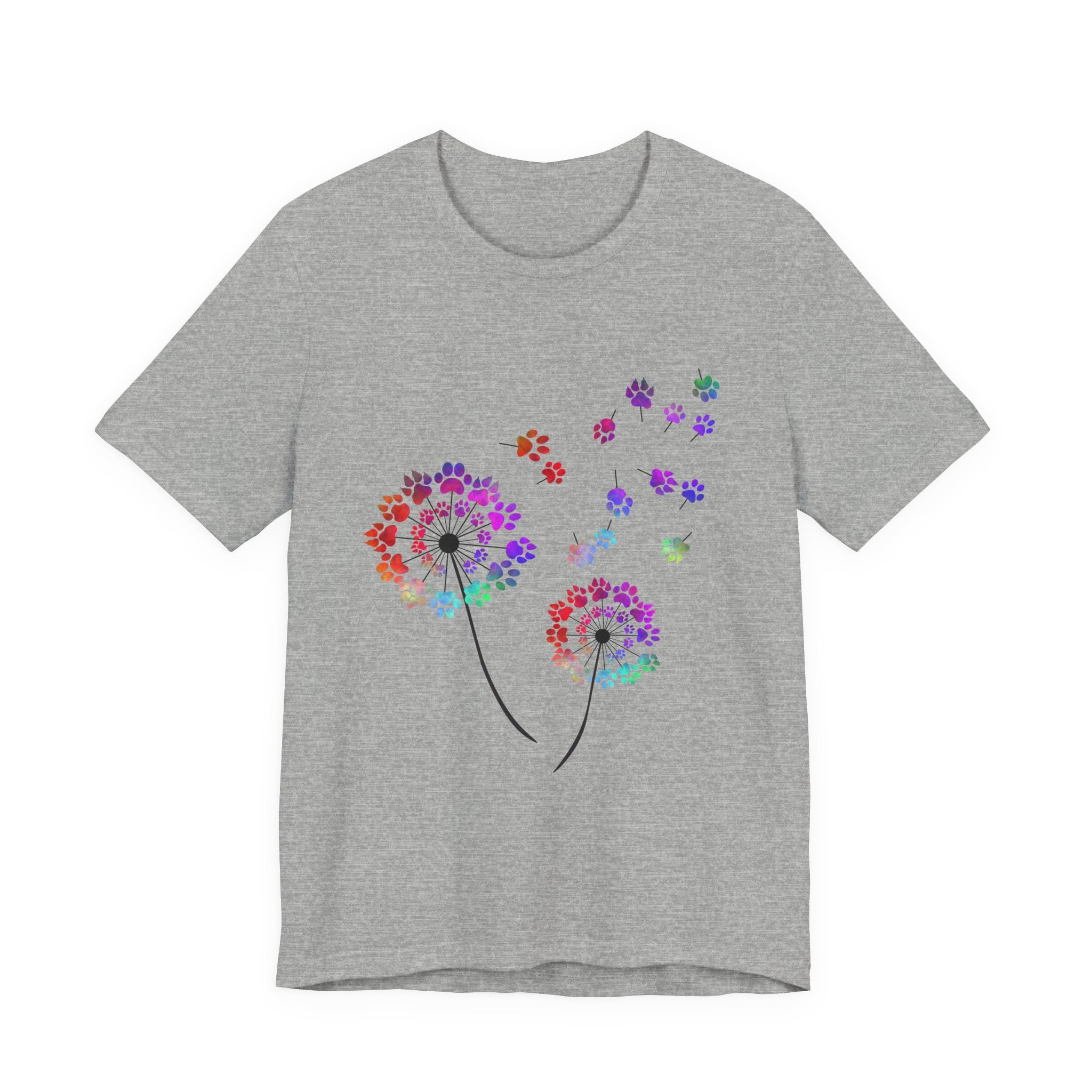 Paw Print Dandelion T-Shirt | Dog Lover Gift for Fur Parents