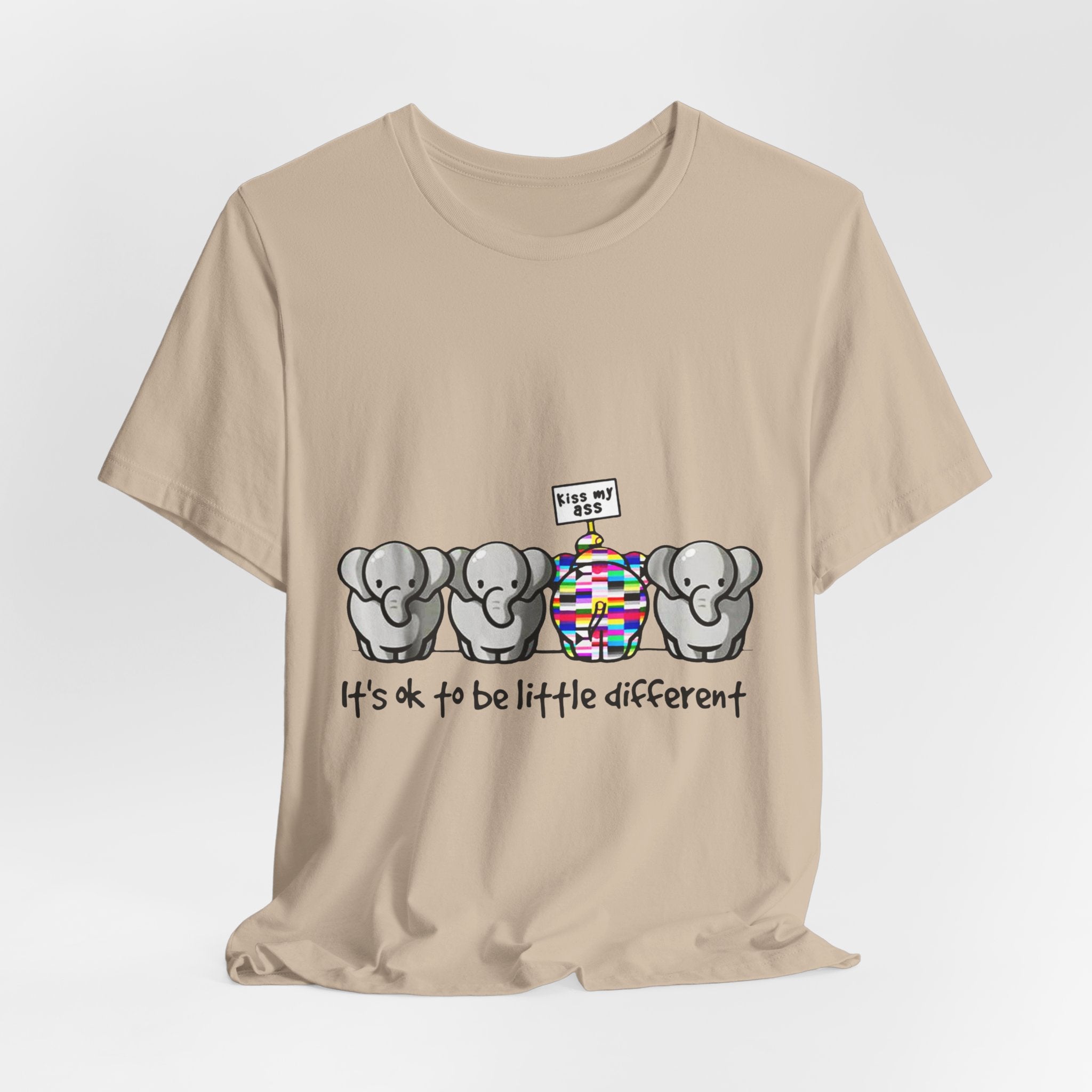 It's Ok To Be Different Elephant T-Shirt | Sassy Wildlife Gift