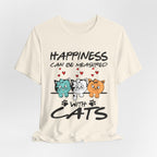 Happiness Can Be Measured With Cats T-Shirt | Cat Lover Gift