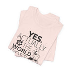 World Revolves Around My Dogs T-Shirt | Funny Dog Lover Gift