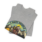 "I HATE PEOPLE" Bear Camping T-Shirt | Solitude Seeker Gift