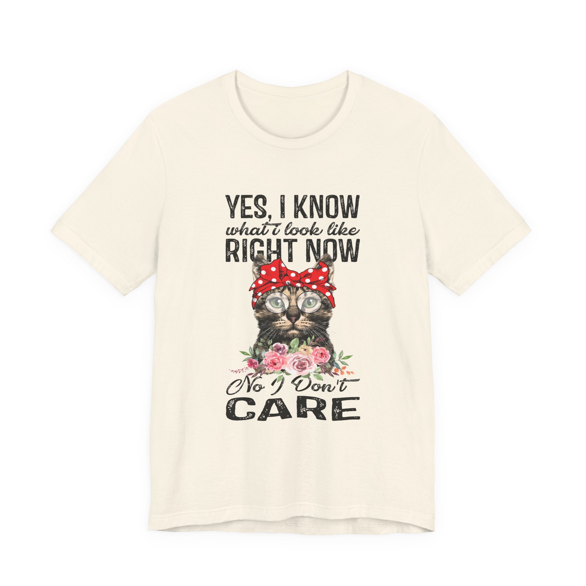 No I Don't Care Cat T-Shirt | Sassy Cat Lover Gift