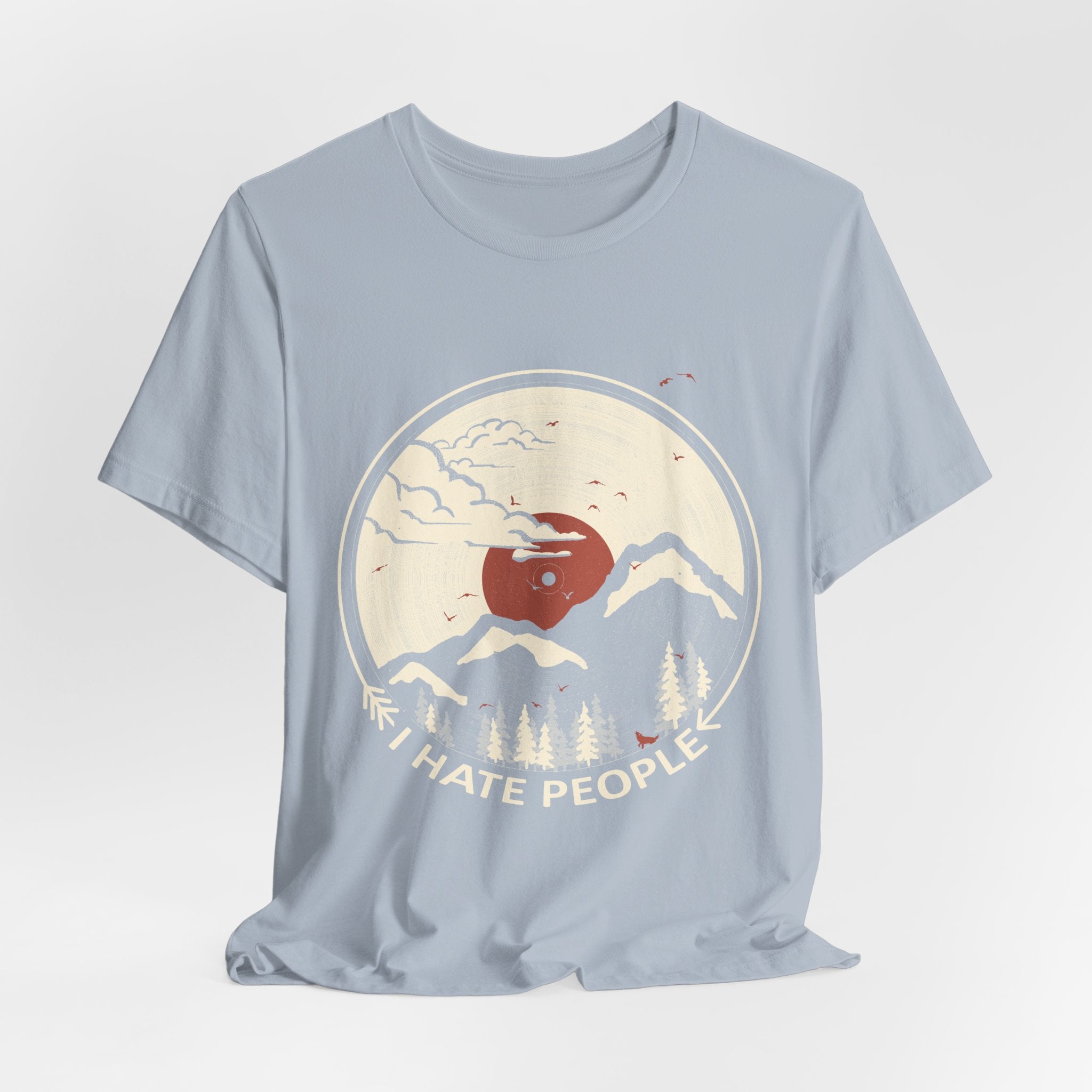 I Hate People T-Shirt | Solitary Camper Dog Lover Gift