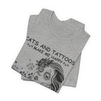 Cats and Tattoos Make Me Happy T-Shirt | Edgy Cat Lover Gift