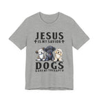 Jesus Is My Savior Dogs Are My Therapy T-Shirt | Christian Dog Lover Gift