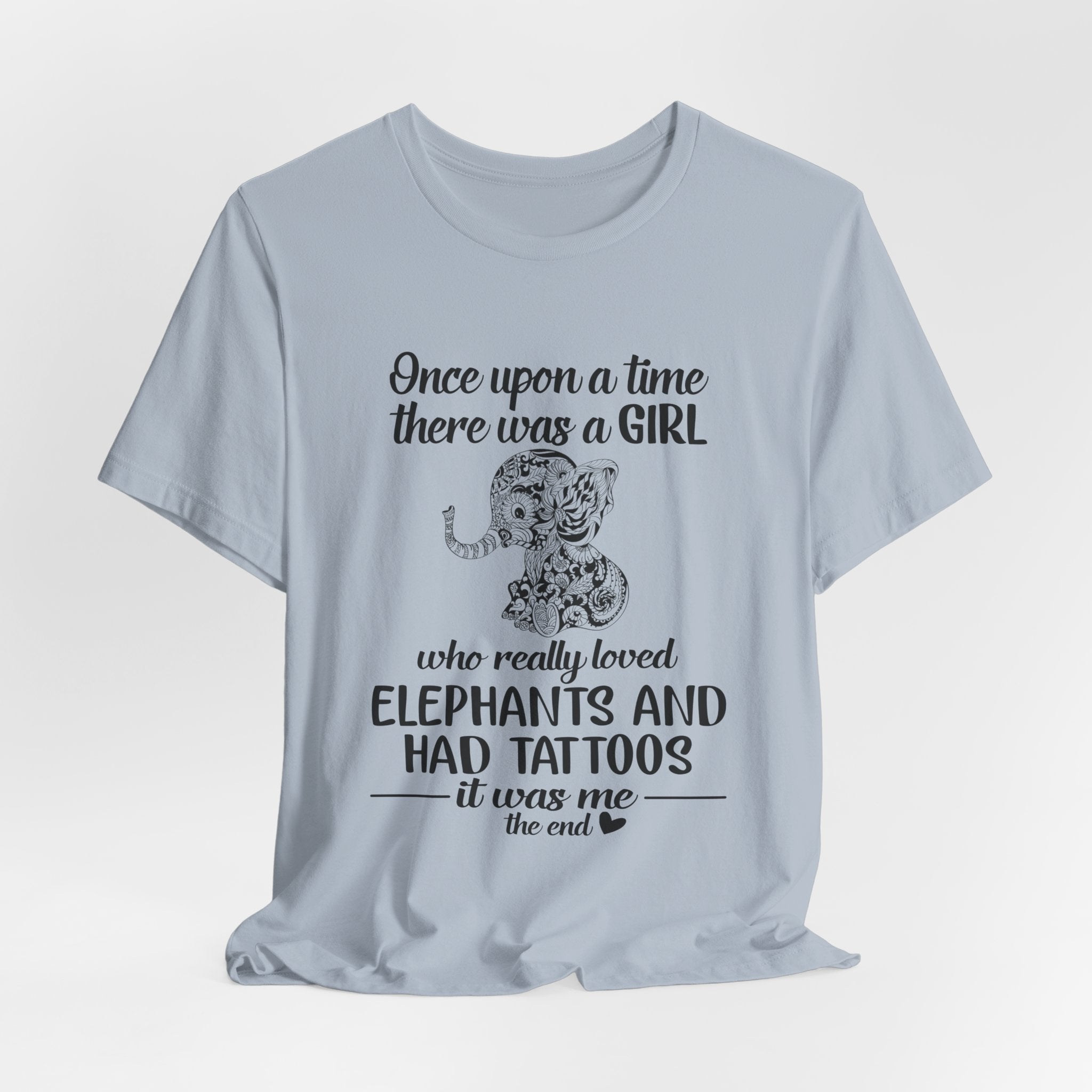 Girl Who Loved Elephants & Tattoos T-Shirt | Tattoo Lover Gift