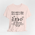Girl Who Loved Cats & Dogs T-Shirt | Dog Lover Gift