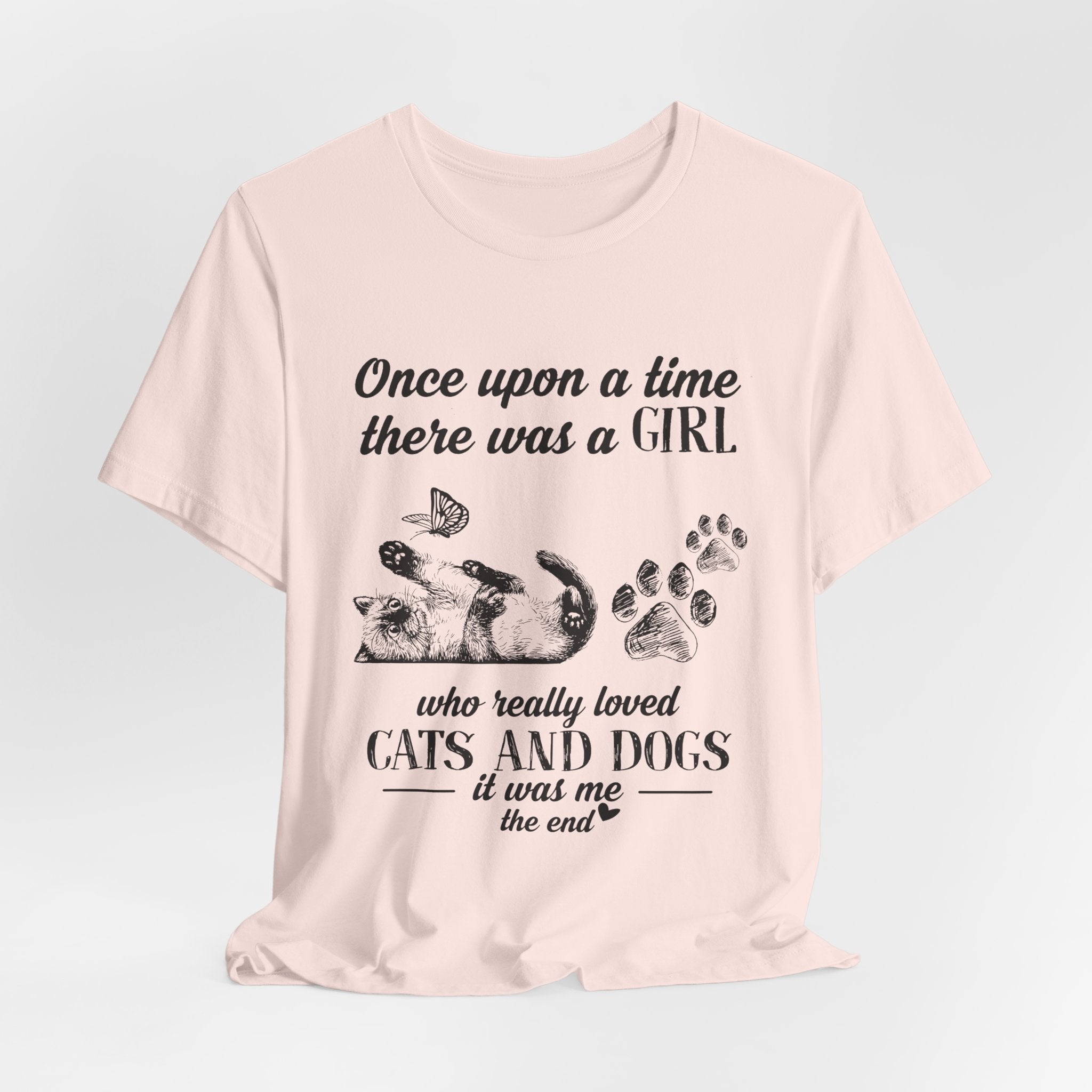 Girl Who Loved Cats & Dogs T-Shirt | Dog Lover Gift