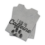I Run On Caffeine Cat Hair & Cuss Words T-Shirt | Cat Lover Gift