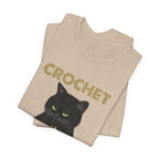 Crochet Because Murder Is Wrong T-Shirt | Funny Cat Lover Gift