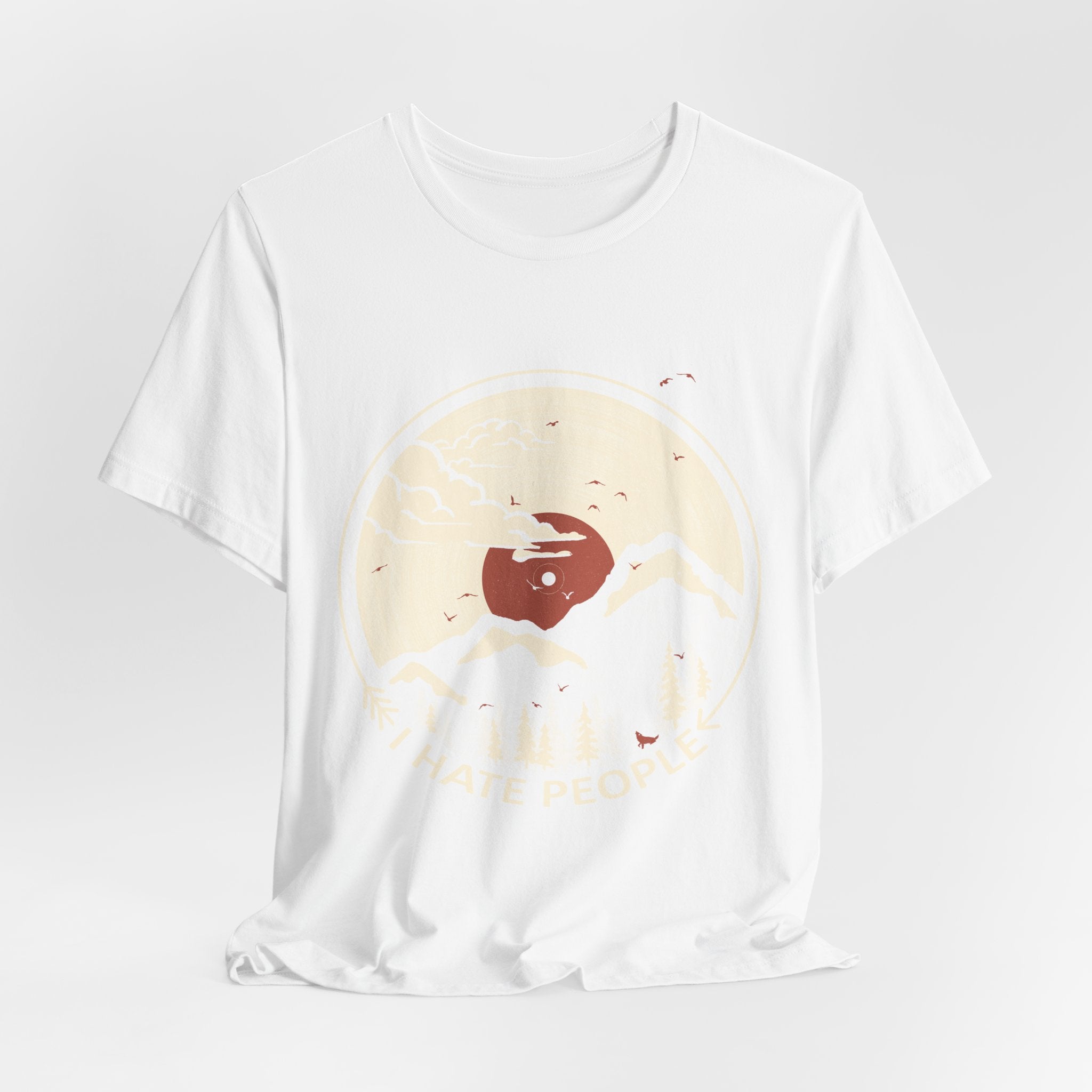 I Hate People T-Shirt | Solitary Camper Dog Lover Gift