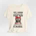 No I Don't Care Cat T-Shirt | Sassy Cat Lover Gift