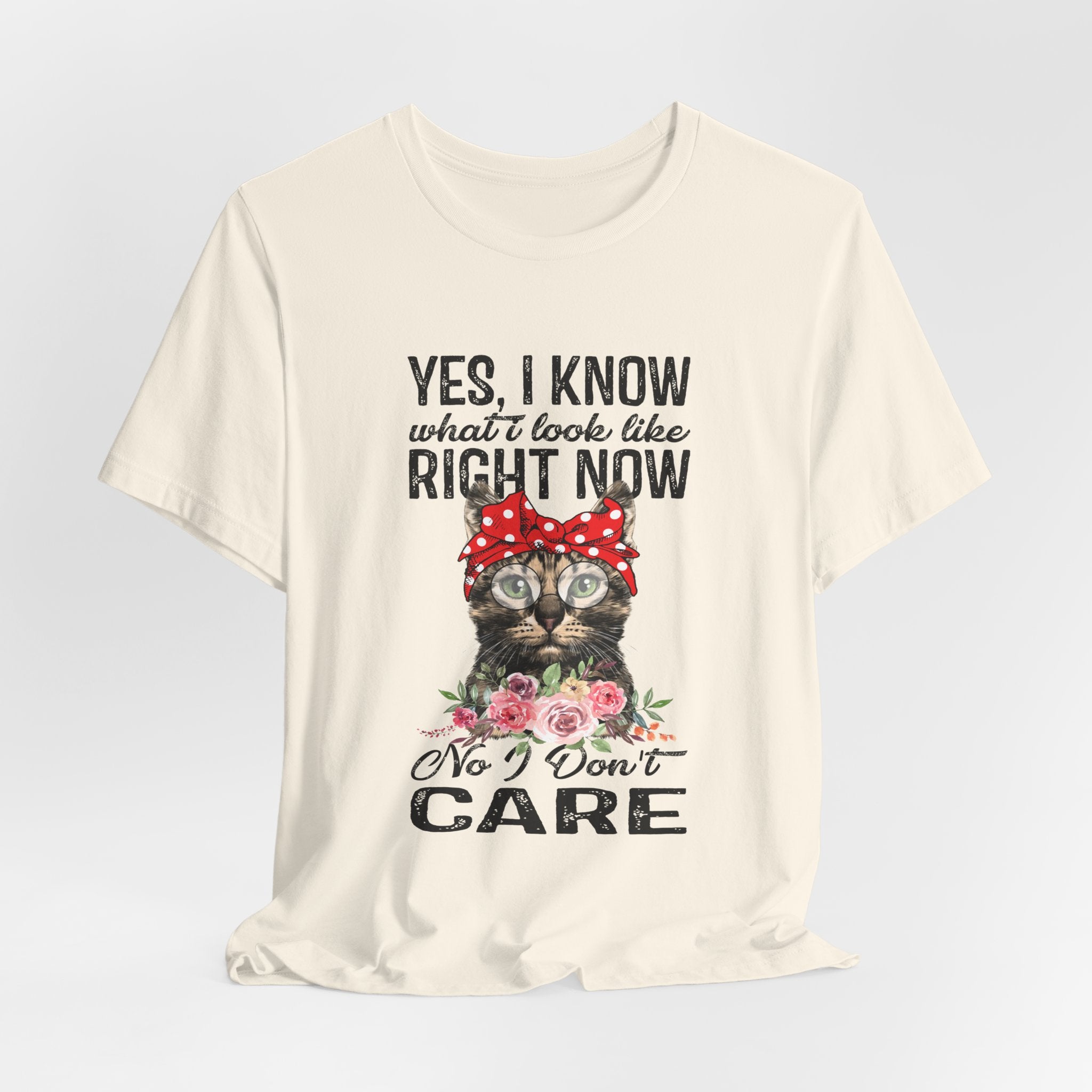 No I Don't Care Cat T-Shirt | Sassy Cat Lover Gift