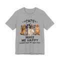 Cats Make Me Happy Humans Make My Head Hurt T-Shirt | Cat Lover Gift