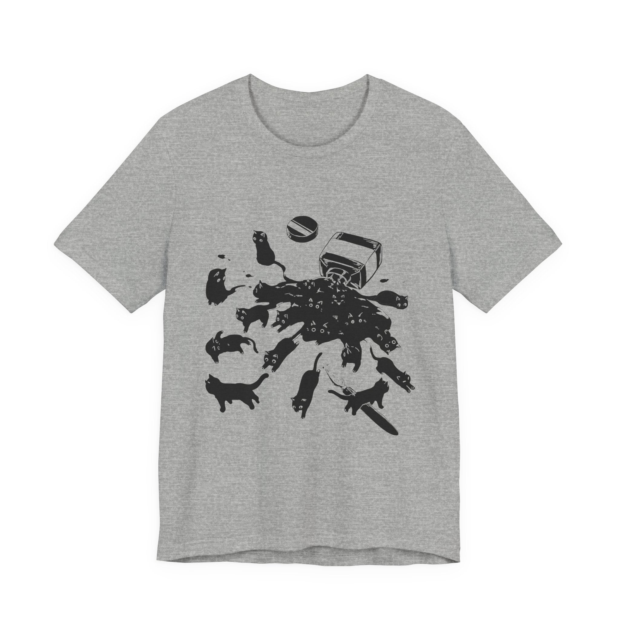 Mischievous Ink Cats T-Shirt | Cat Lover Gift