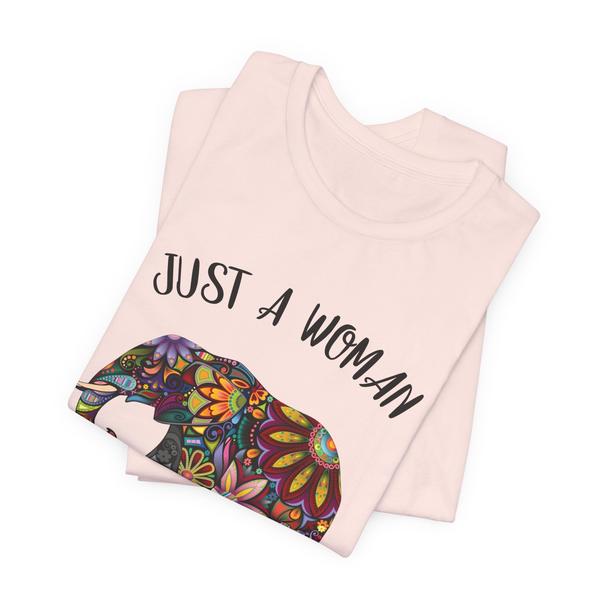 Just A Woman Who Love Elephants And Has Tattoos T-Shirt | Elephant Fan Gift