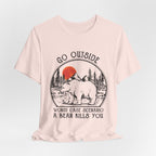 Go Outside Worst Case Bear T-Shirt | Adventure Lovers Gift