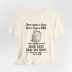 Girl Who Loved Cats & Tattoos T-Shirt | Cat Lover Gift