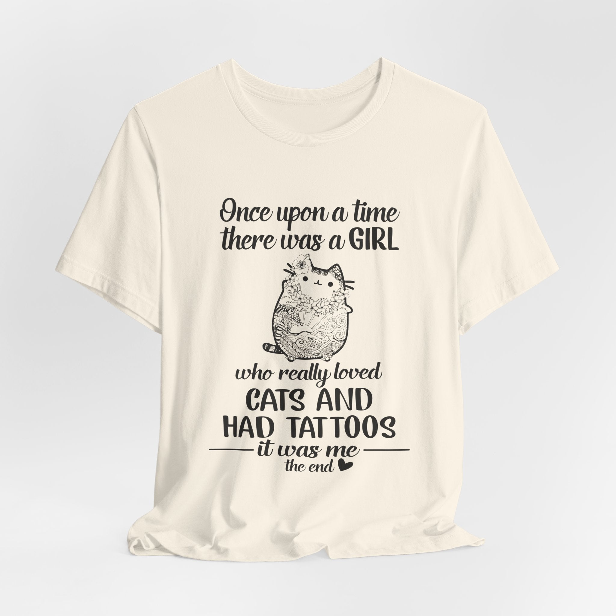 Girl Who Loved Cats & Tattoos T-Shirt | Cat Lover Gift