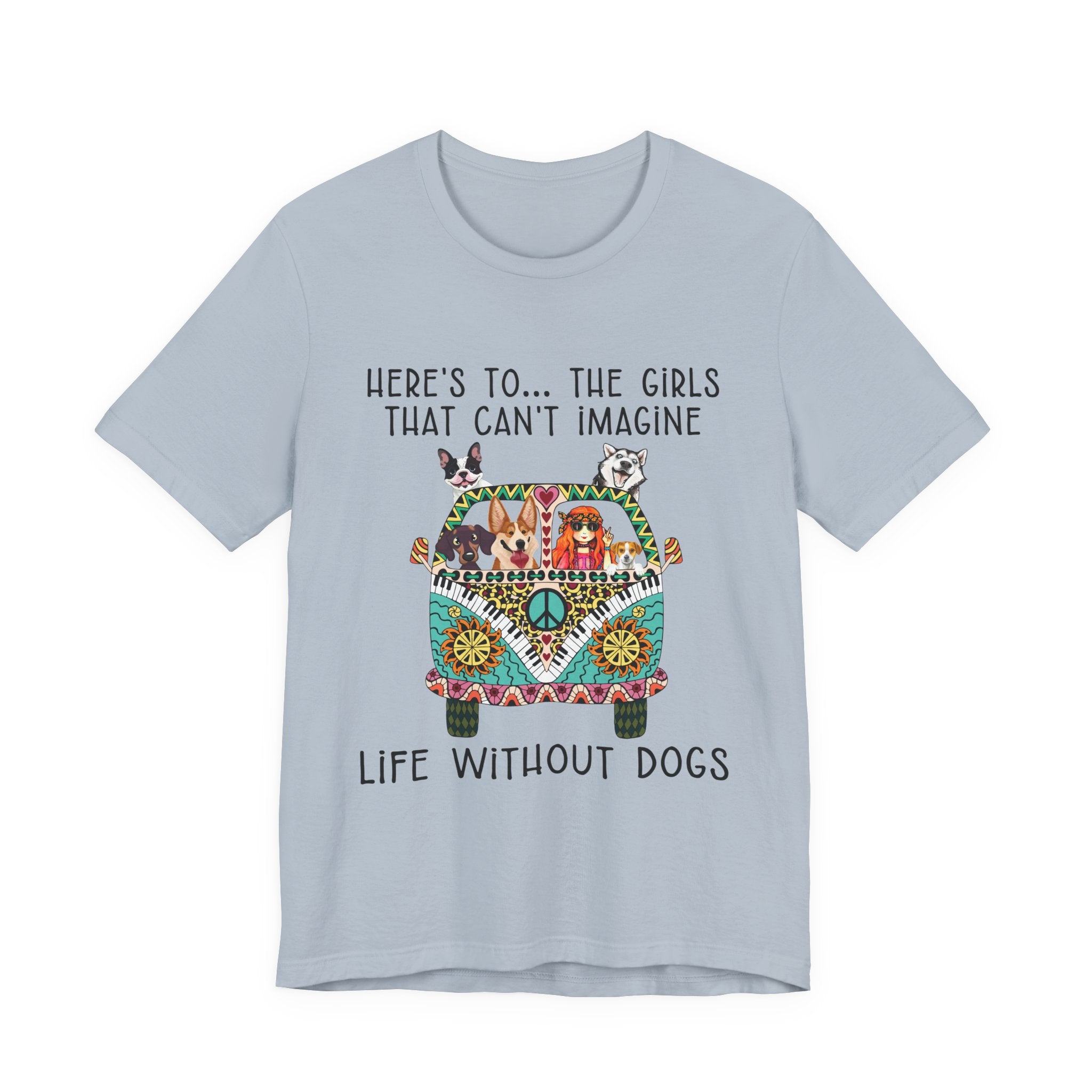 Girls Can't Imagine Life Without Dogs T-Shirt | Dog Mom Gift