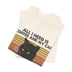 Coffee & My Cat T-Shirt | Introvert Cat Lover Gift
