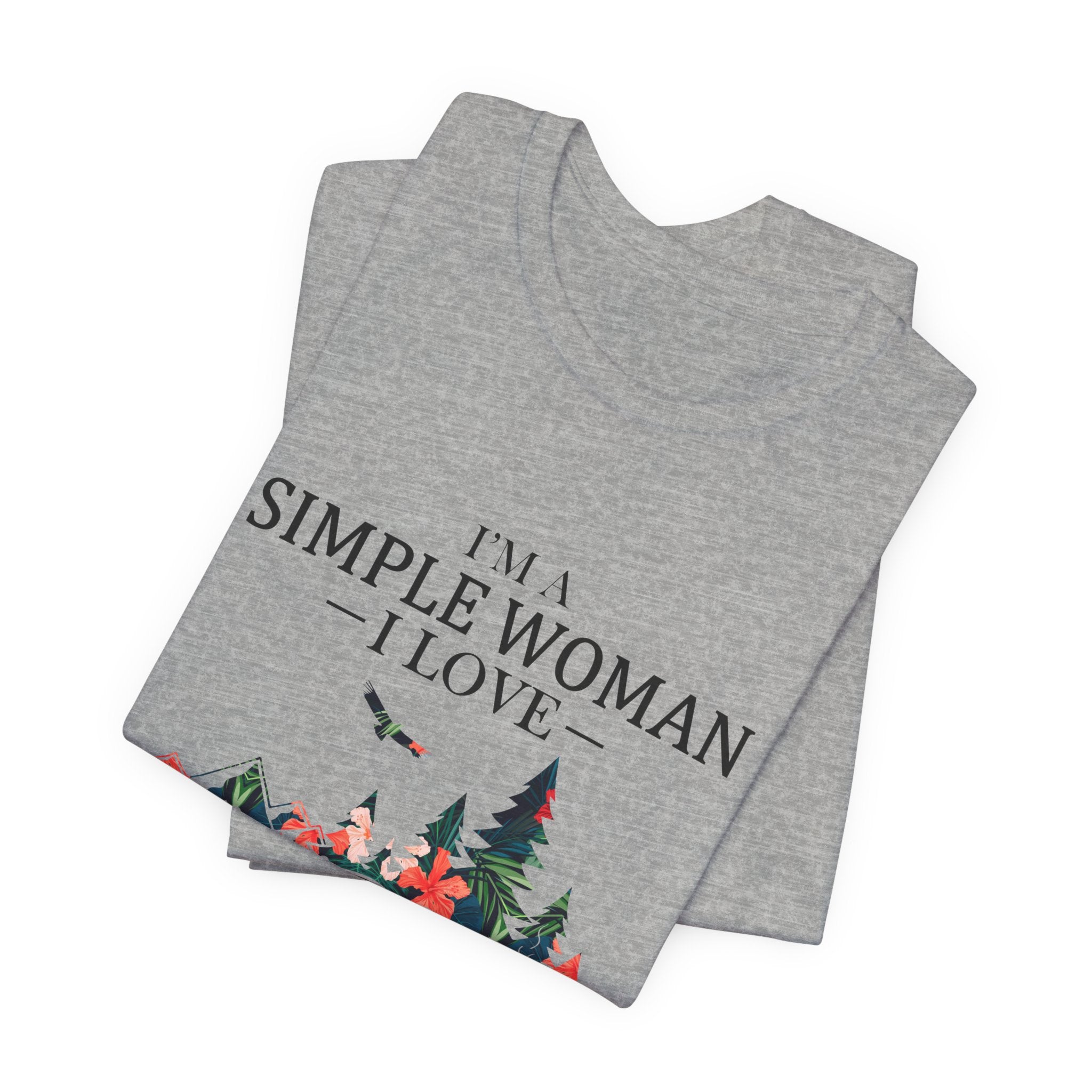 Simple Woman Loves Camping Dogs Wine T-Shirt | Woman Camper Gift