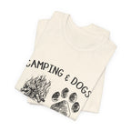 Camping & Dogs Make Me Happy T-Shirt | Dog Lover Gift