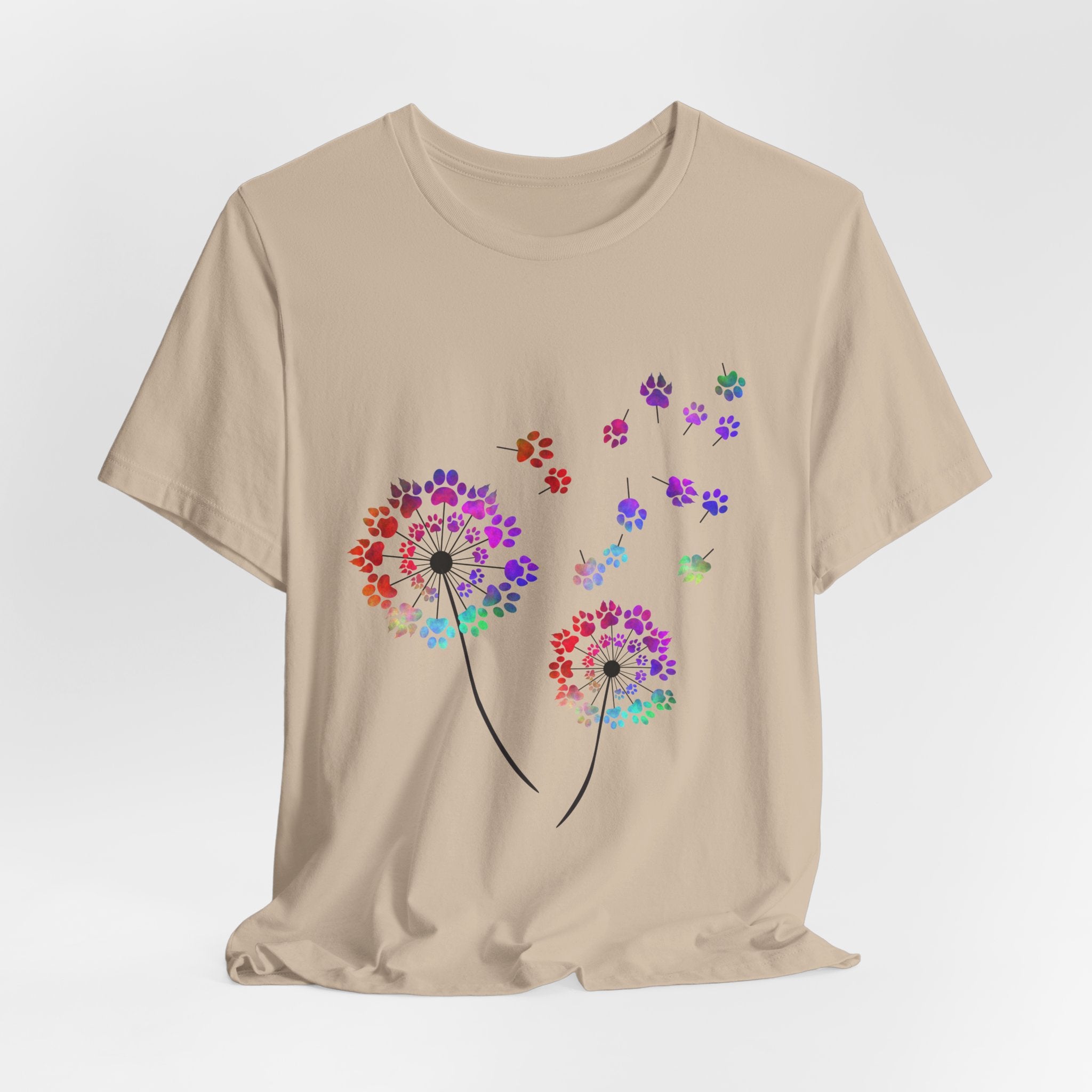 Paw Print Dandelion T-Shirt | Dog Lover Gift for Fur Parents
