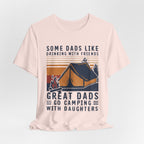 Great Dads Go Camping With Daughters T-Shirt | Camping Dad Gift
