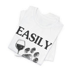 Easily Distracted By Dogs And Wine T-Shirt | Funny Dog Lover Gift