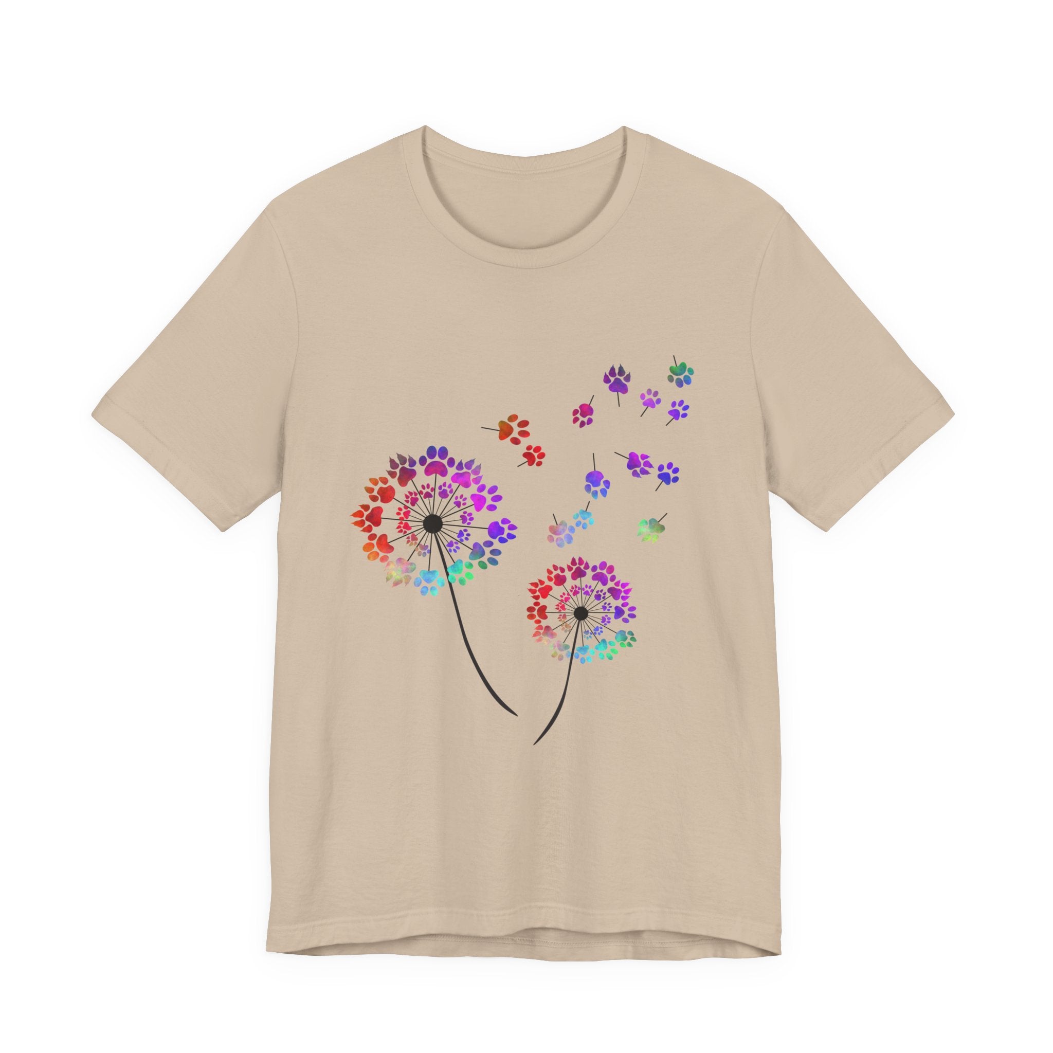 Paw Print Dandelion T-Shirt | Dog Lover Gift for Fur Parents
