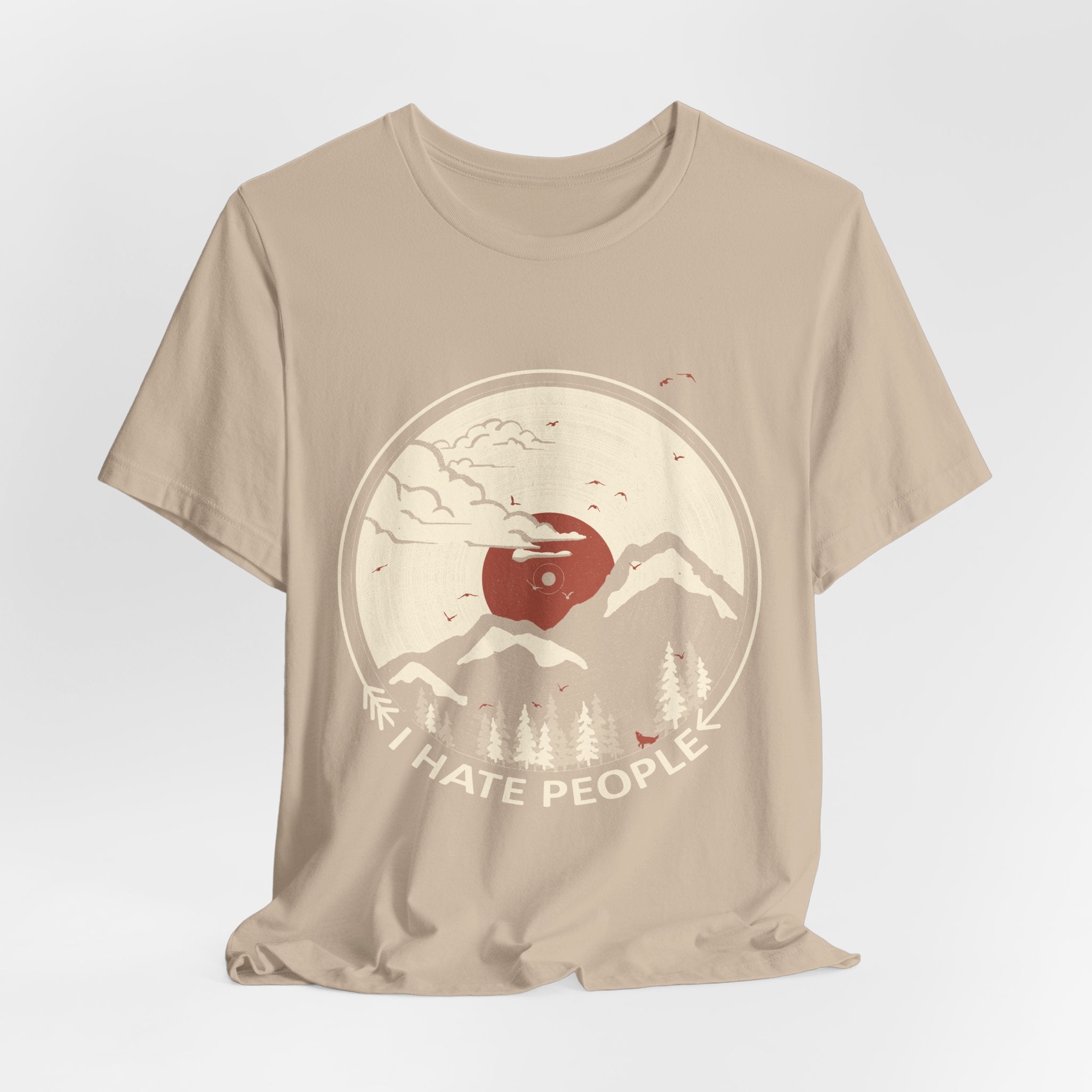 I Hate People T-Shirt | Solitary Camper Dog Lover Gift