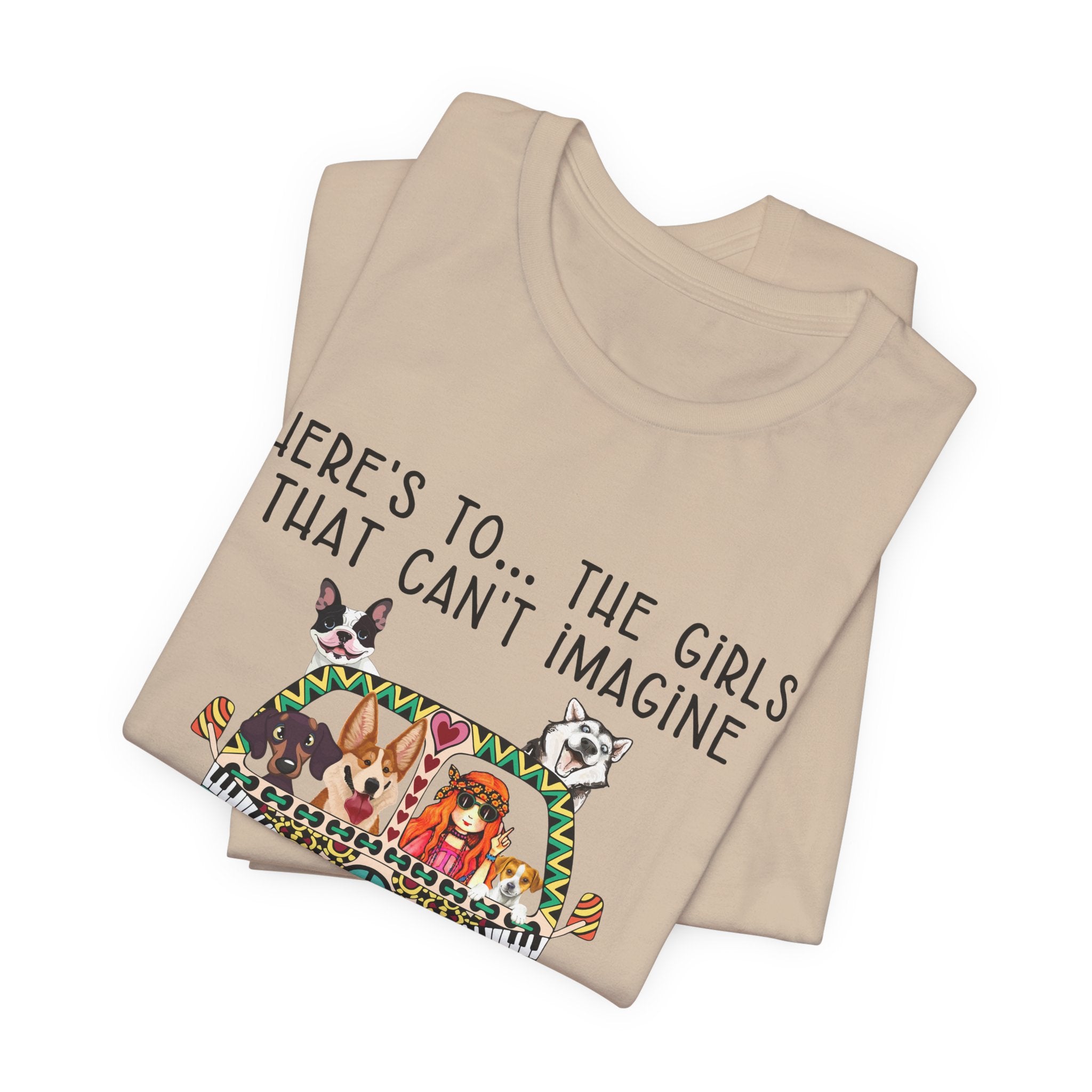 Girls Can't Imagine Life Without Dogs T-Shirt | Dog Mom Gift