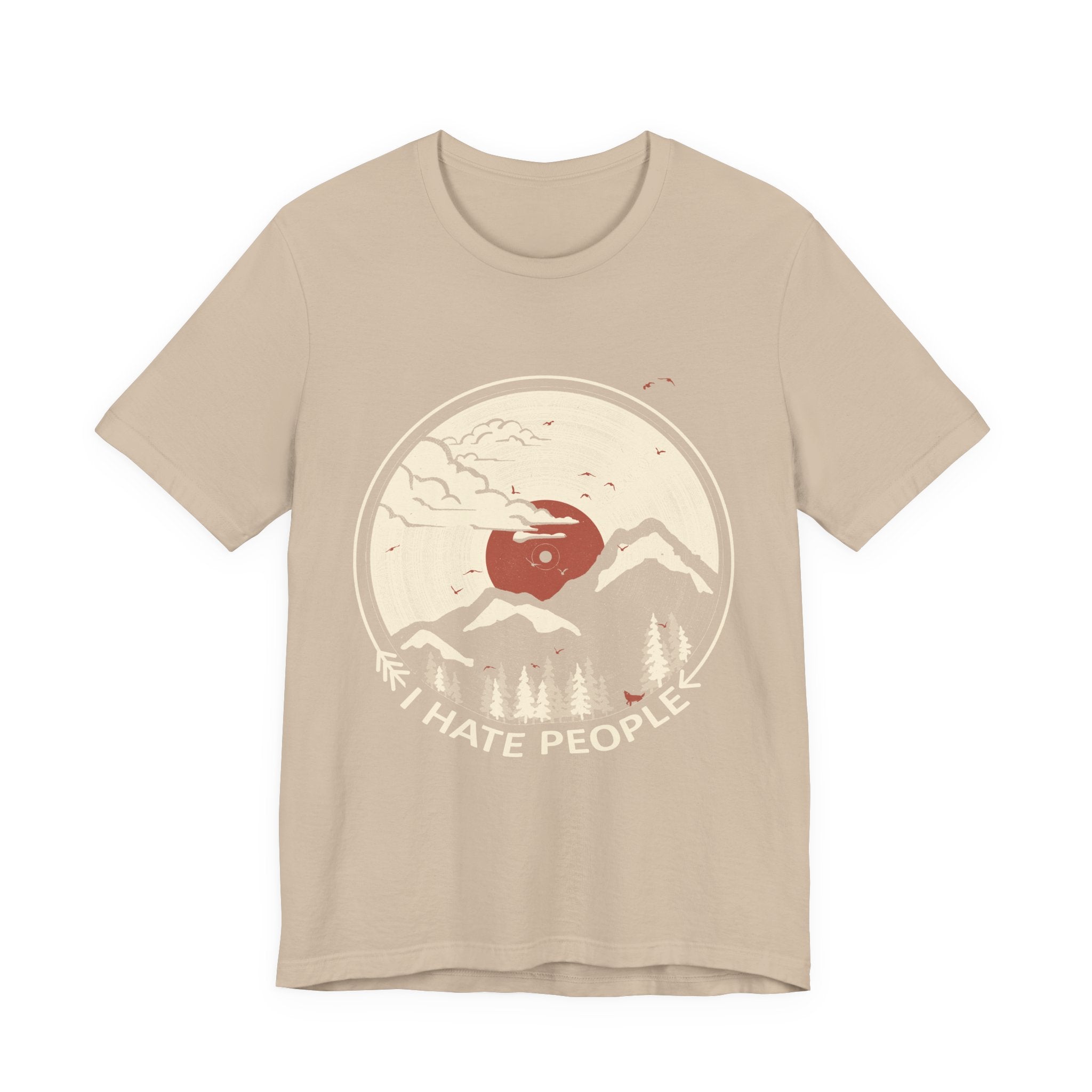 I Hate People T-Shirt | Solitary Camper Dog Lover Gift