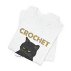 Crochet Because Murder Is Wrong T-Shirt | Funny Cat Lover Gift