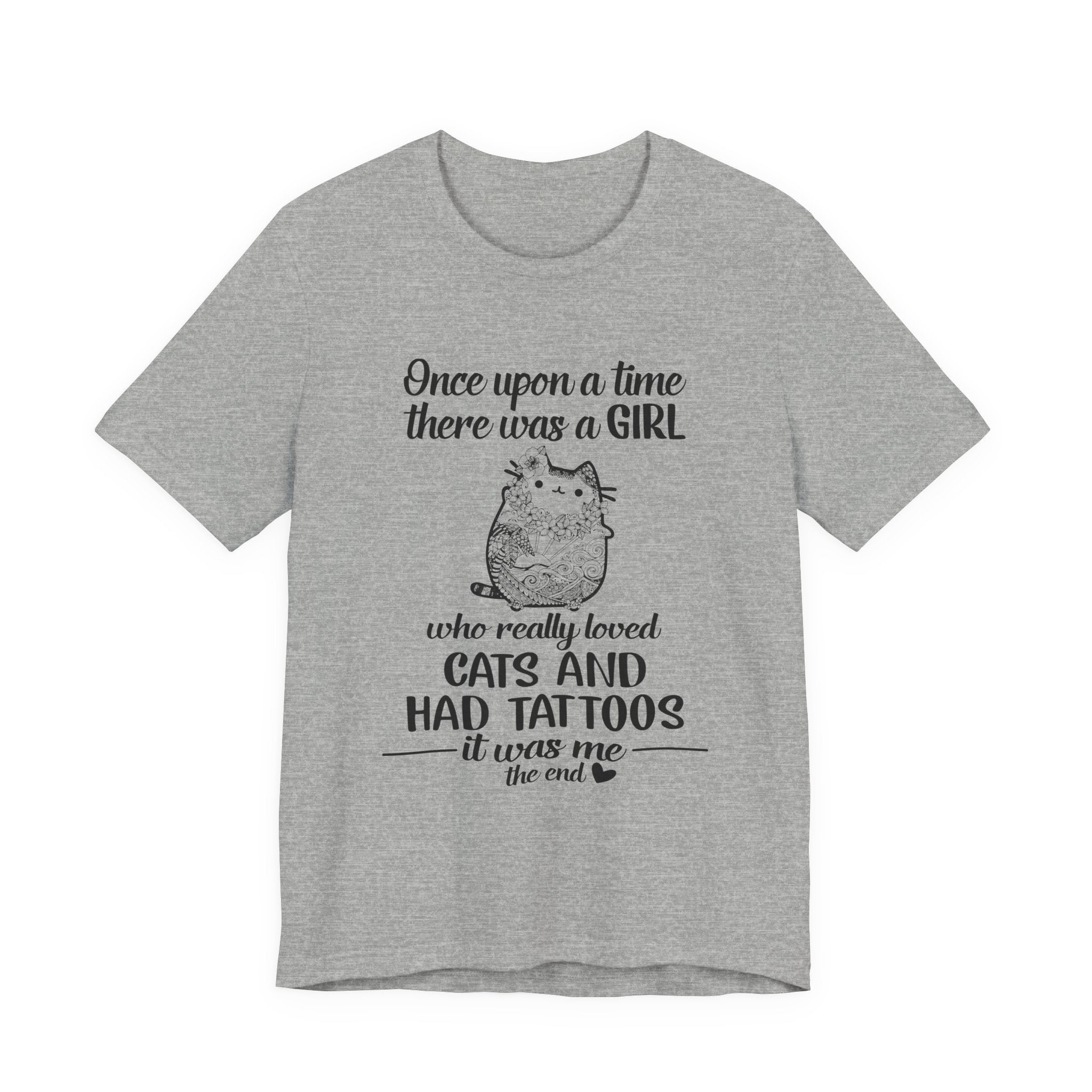 Girl Who Loved Cats & Tattoos T-Shirt | Cat Lover Gift